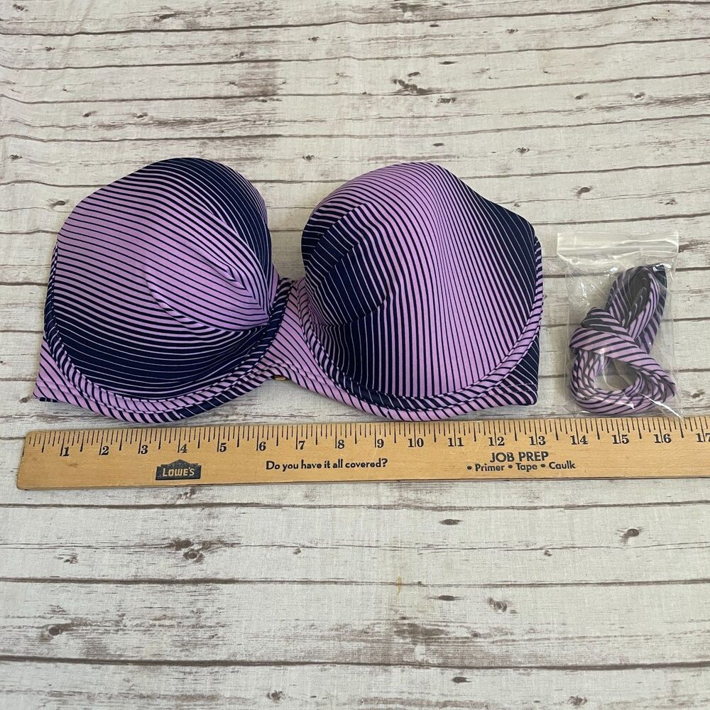 Victoria’s Secret Swimsuit Bikini 2 Piece Set Multicolor Striped Size 36DD/M - Picture 2 of 11